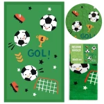 Ręcznik przedszkolny dla dziecka 30x50 Piłka nożna, zielony