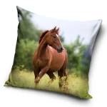 Poszewka valvet 40x40 Koń, brązowy, dekoracyjna, dla dzieci