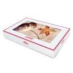 Pościel satyna bawełniana 160x200 Luxury Lumina, beżowa w liście