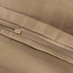 Pościel satyna bawełniana 140x200 Exclusive Marsela Light Brown, brązowa w kratkę