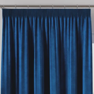 VELVI Zasłona gotowa na taśmie, szerokość 140 x wysokość 260cm, kolor 011 granatowy 