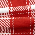 Pościel flanelowa 140x200 Skandia Red, czerwona w białą kratę, Flanelove