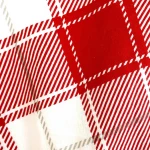 Pościel flanelowa 220x200 Skandia Red, czerwona w białą kratę, Flanelove