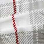 Pościel flanelowa 180x200 Skandia White, czerwona w białą kratę, Flanelove