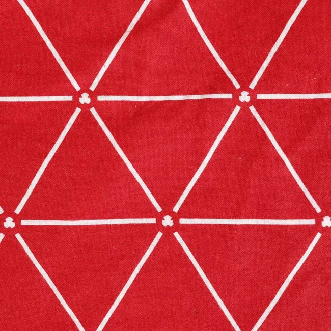 Pościel flanelowa 220x200 Skandia White, czerwona w białą kratę, Flanelove