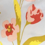 Pościel flanelowa 160x200 Bellis Grey, szara w kolorowe kwiaty, Flanelove