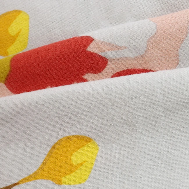 Pościel flanelowa 160x200 Bellis Grey, szara w kolorowe kwiaty, Flanelove