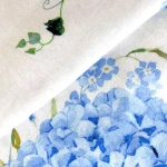 Pościel flanelowa 140x200 Amelia Blue, biała w niebieskie kwiaty, Flanelove