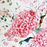 Pościel flanelowa 180x200 Amelia Pink, biała w różowe kwiaty, Flanelove