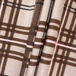 Pościel flanelowa 220x200 Manhattan Brown, brązowa w kratę, Flanelove