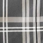 Pościel flanelowa 140x200 Manhattan Grey, szara w białą kratę, Flanelove