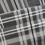 Pościel flanelowa 220x200 Manhattan Grey, szara w białą kratę, Flanelove