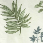Pościel satyna bawełniana 160x200 Verbena zielona w kolorowe kwiaty i liście, Satynlove
