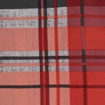 Pościel bawełniana 220x200 Lancaster czerwona w czarną kratę, Cottonlove