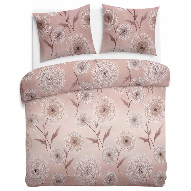 Pościel bawełniana 160x200 Blush beżowa w dmuchawce, Cottonlove