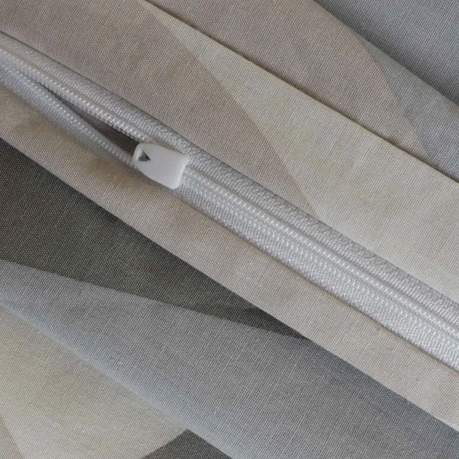 Pościel bawełniana 220x200 Forma Stone szara w geometryczny wzór, Cottonlove