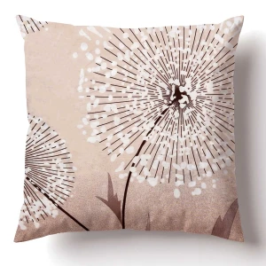 Poszewka dekoracyjna bawełniana 40x40 Blush beżowa w dmuchawce, Cottonlove
