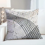 Poszewka dekoracyjna bawełniana 40x40 Flow szara w falujące linie, Cottonlove