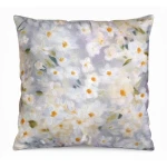 Poszewka satynowa 40x40 Bellina fioletowa w kolorowe kwiaty, Satynlove