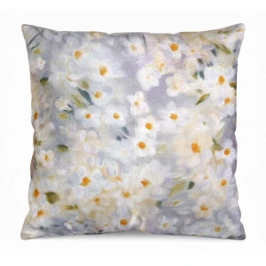 Poszewka satynowa 40x40 Bellina fioletowa w kolorowe kwiaty, Satynlove