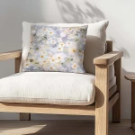Poszewka satynowa 40x40 Bellina fioletowa w kolorowe kwiaty, Satynlove