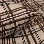 Poszewka flanelowa 40x40 Manhattan Brown, brązowa w kratę, Flanelove