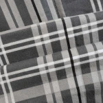 Poszewka flanelowa 40x40 Manhattan Grey, szara w białą kratę, Flanelove