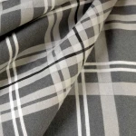 Poszewka flanelowa 40x40 Manhattan Grey, szara w białą kratę, Flanelove