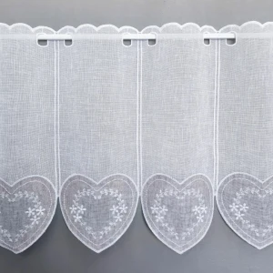 Firana M 56278-14/40 cm zazdrostka szare serce