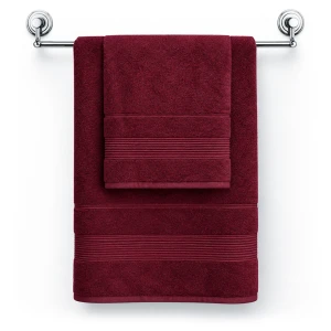 Ręcznik kąpielowy bawełniany bambusowy 50x90 Bamboo Moreno kolor burgund, 500 g/m2