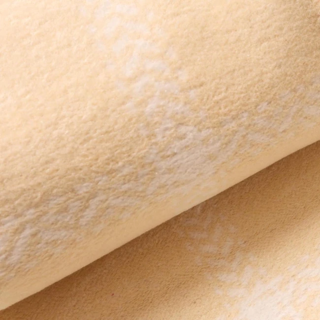 Koc bawełniany 150x200 Vanilla w kratę z frędzlami, kremowy