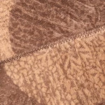 Koc bawełniany 150x200 Mokka w koła z frędzlami, brązowy