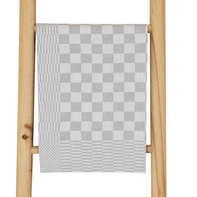 Ścierka bawełniana kuchenna 50x70 Krateczka jasno szara