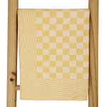 Ścierka bawełniana kuchenna 50x70 Krateczka żółta
