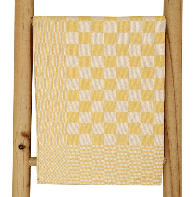 Ścierka bawełniana kuchenna 50x70 Krateczka żółta