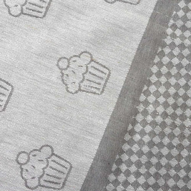 Ścierka bawełniana kuchenna 50x70 Mufinki jasno szara