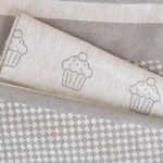 Ścierka bawełniana kuchenna 50x70 Mufinki jasno szara