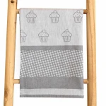 Ścierka bawełniana kuchenna 50x70 Mufinki jasno szara