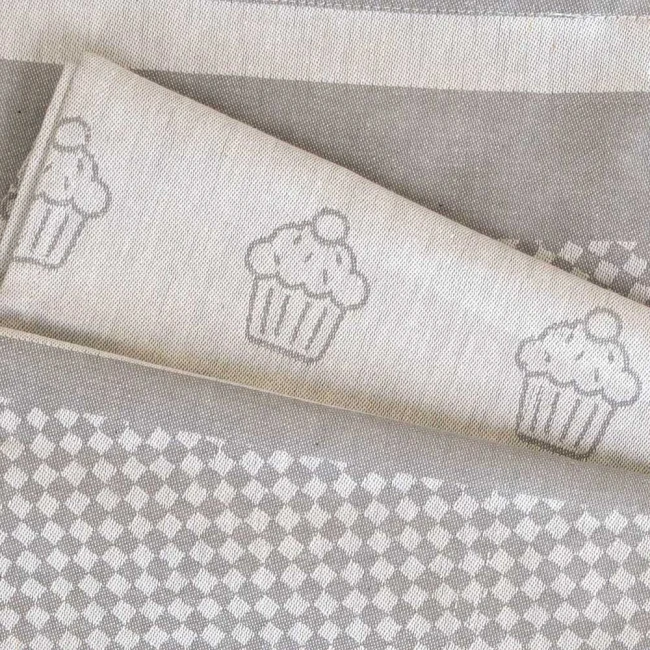 Komplet ścierek kuchennych bawełnianych 3x 50x70 Mufinki