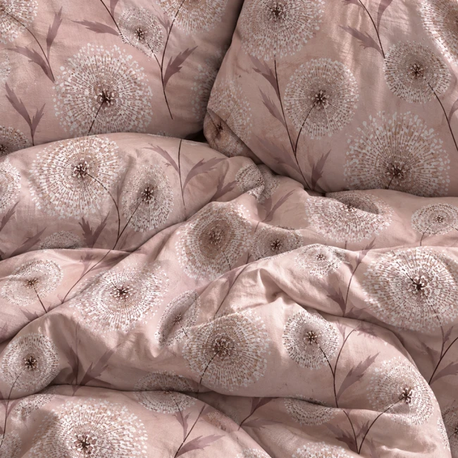 Poszewka dekoracyjna bawełniana 40x40 Blush beżowa w dmuchawce, Cottonlove