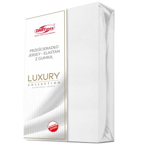 Prześcieradło jersey z elastanem z gumką 140x200 białe, 190 g/m2