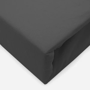 Prześcieradło jersey z elastanem z gumką 180x200 ciemno szare, 190 g/m2