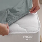Prześcieradło jersey z elastanem z gumką 180x200 szare, 190 g/m2