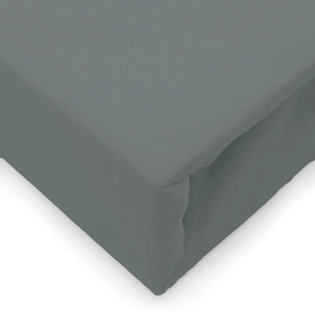 Prześcieradło jersey z elastanem z gumką 140x200 szare, 190 g/m2