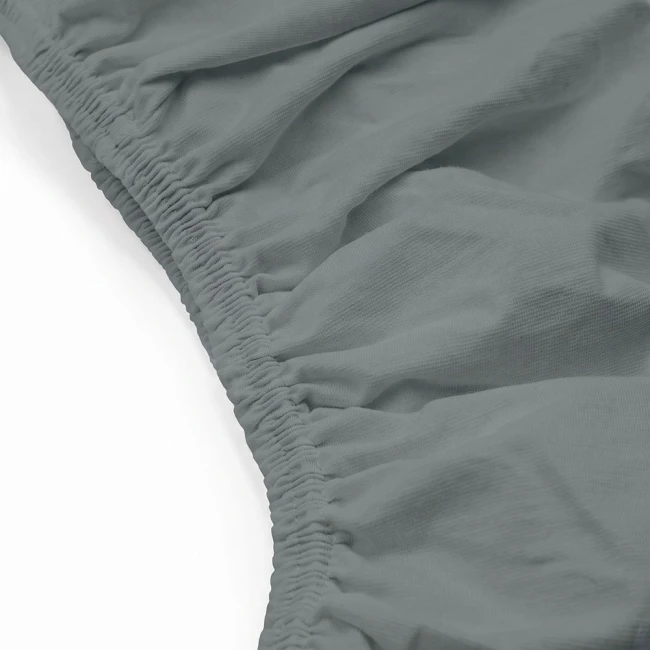 Prześcieradło jersey z elastanem z gumką 140x200 szare, 190 g/m2