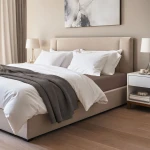 Prześcieradło jersey z elastanem z gumką 200x220 brązowe, 190 g/m2