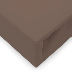 Prześcieradło jersey z elastanem z gumką 180x200 brązowe, 190 g/m2