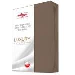Prześcieradło jersey z elastanem z gumką 140x200 brązowe, 190 g/m2
