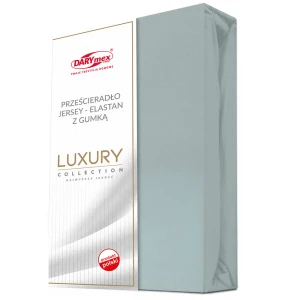 Prześcieradło jersey z elastanem z gumką 180x200 jasno szare, 190 g/m2