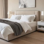 Prześcieradło jersey z elastanem z gumką 160x200 beżowe, 190 g/m2